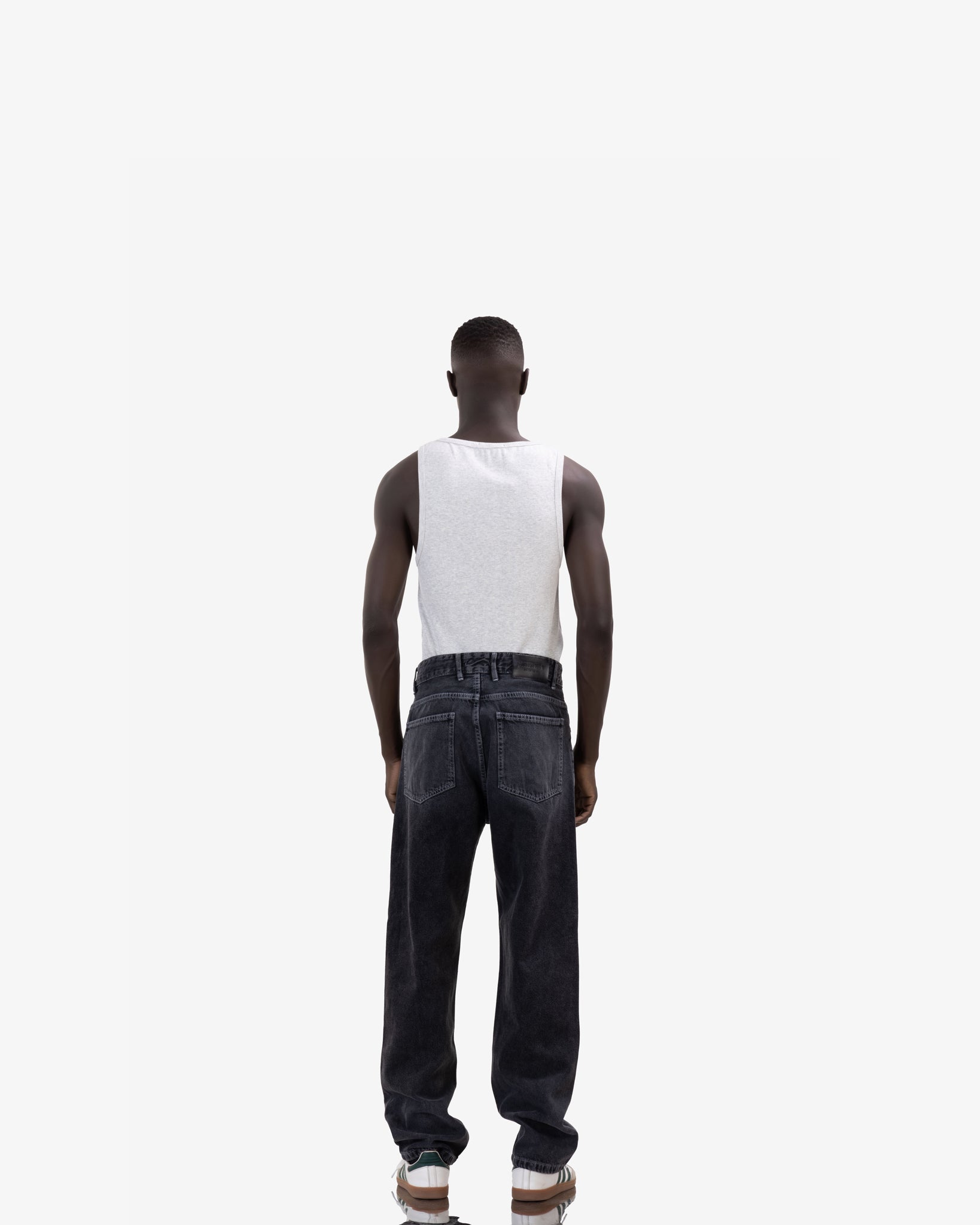 Shadow Fade Baggy Fit Jeans In Black