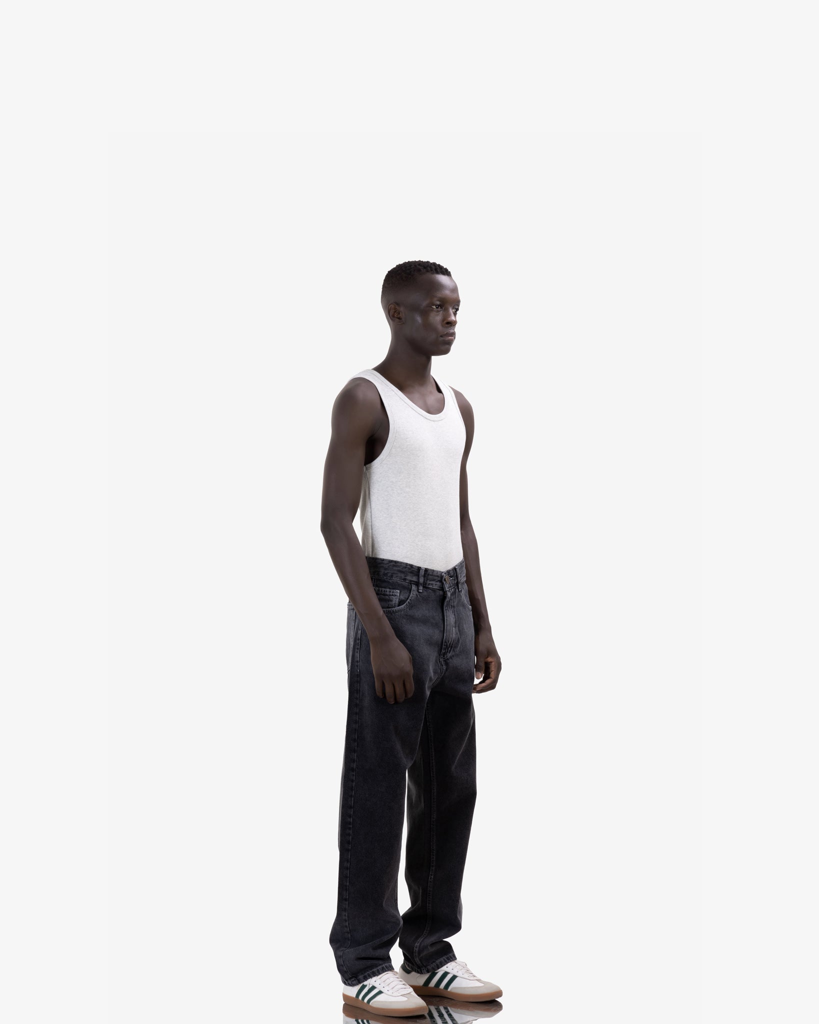 Shadow Fade Baggy Fit Jeans In Black