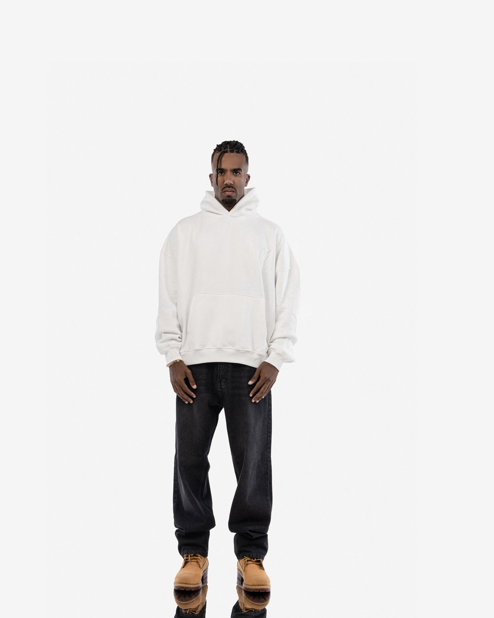 Basic Comfort Hoodie In White