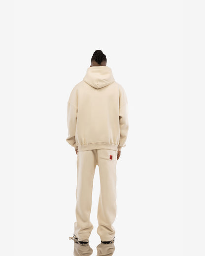 Basic Comfort Hoodie In Beige