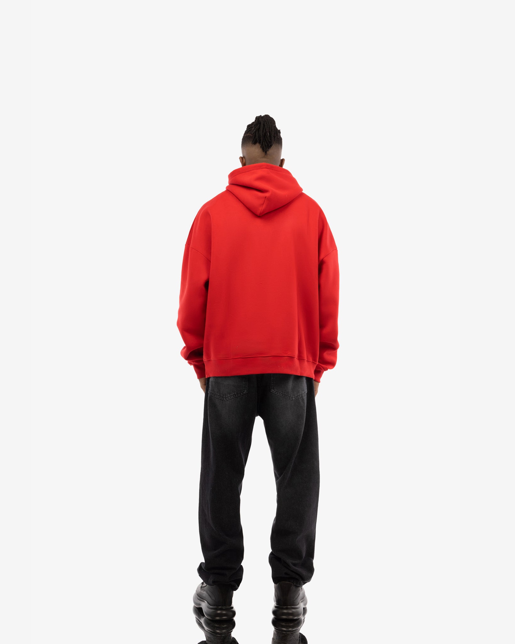 Basic Comfort Hoodie In Red