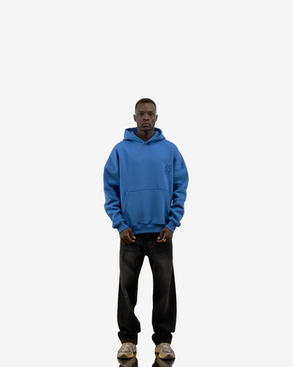 Basic Comfort Hoodie In Blue