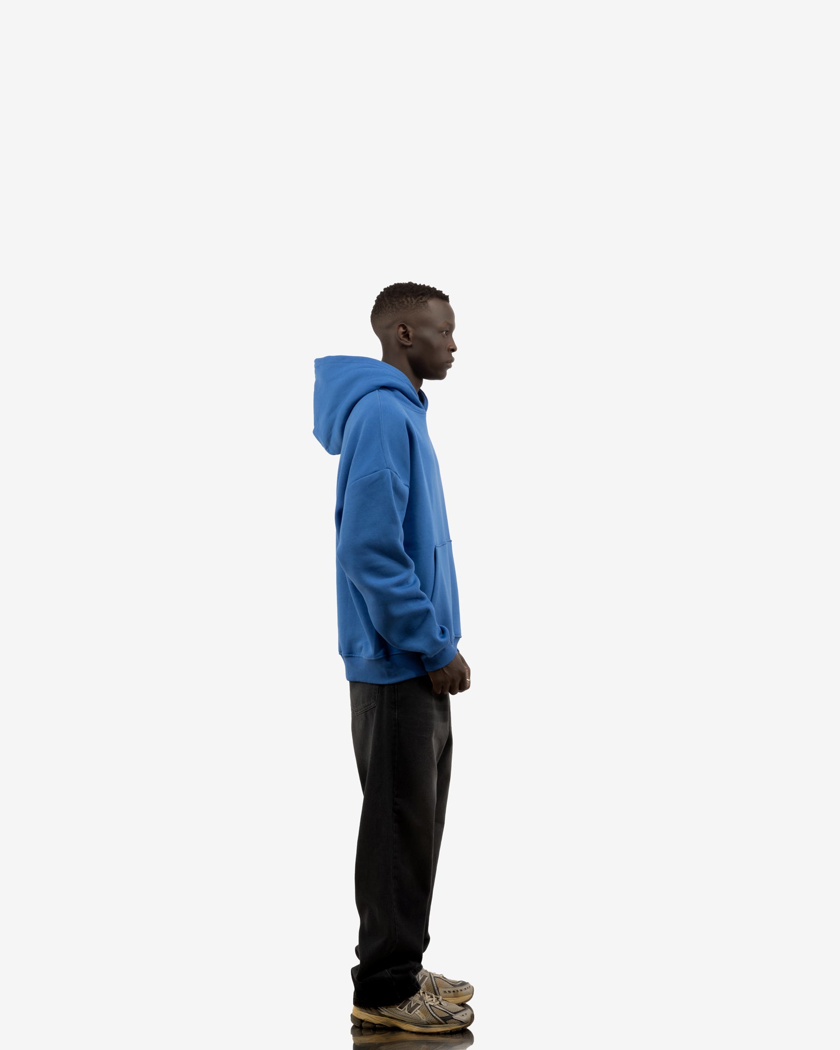 Basic Comfort Hoodie In Blue