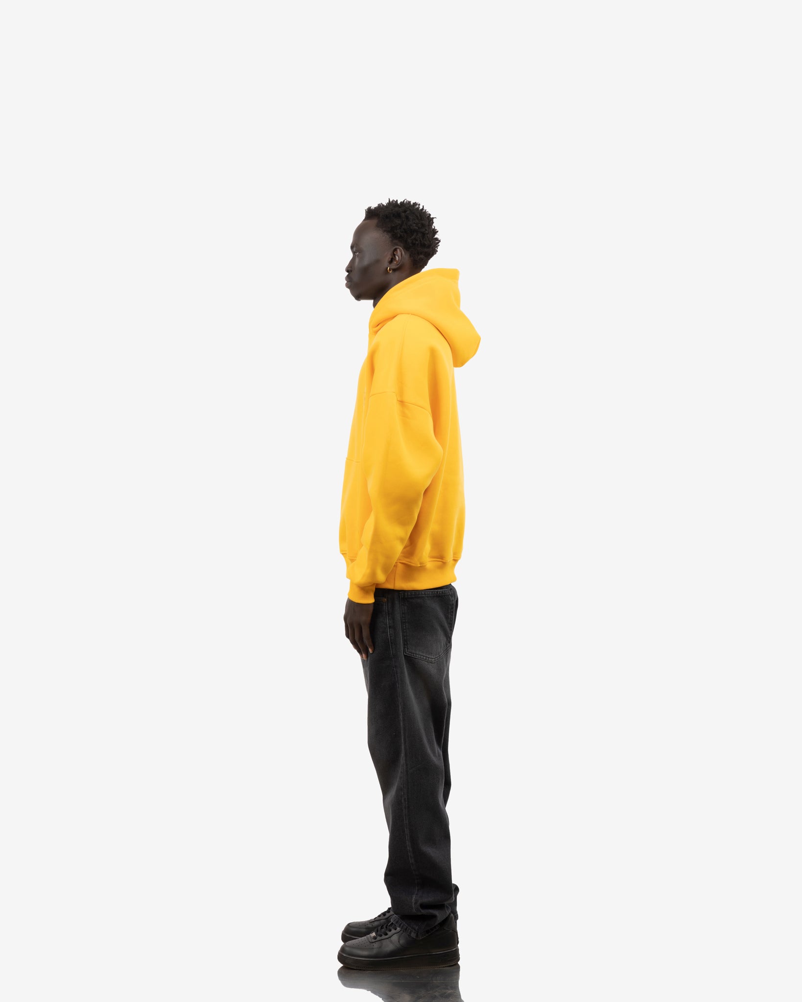 Basic Comfort Hoodie In Yellow