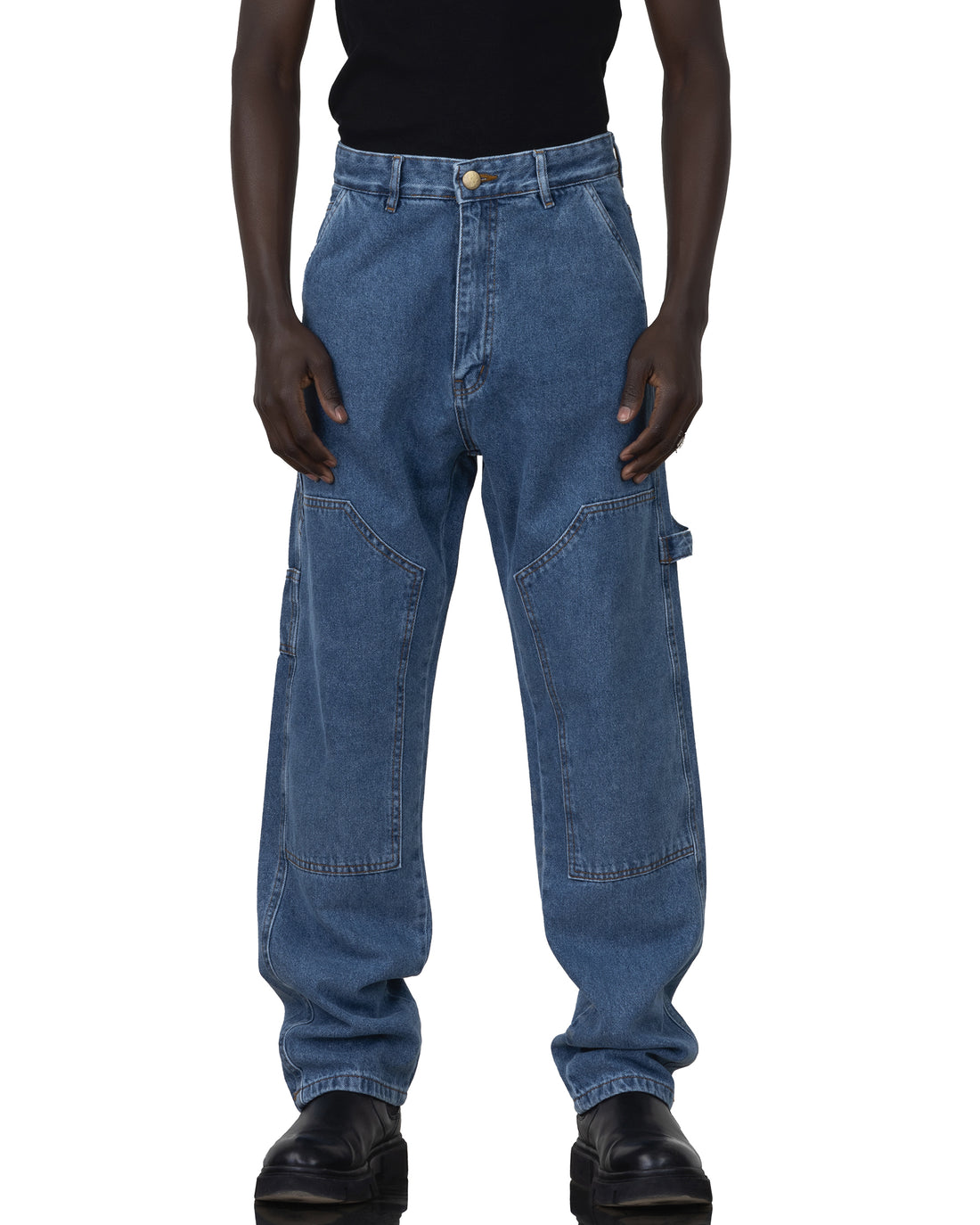 Carpenter Baggy Fit Jeans In Dark Blue