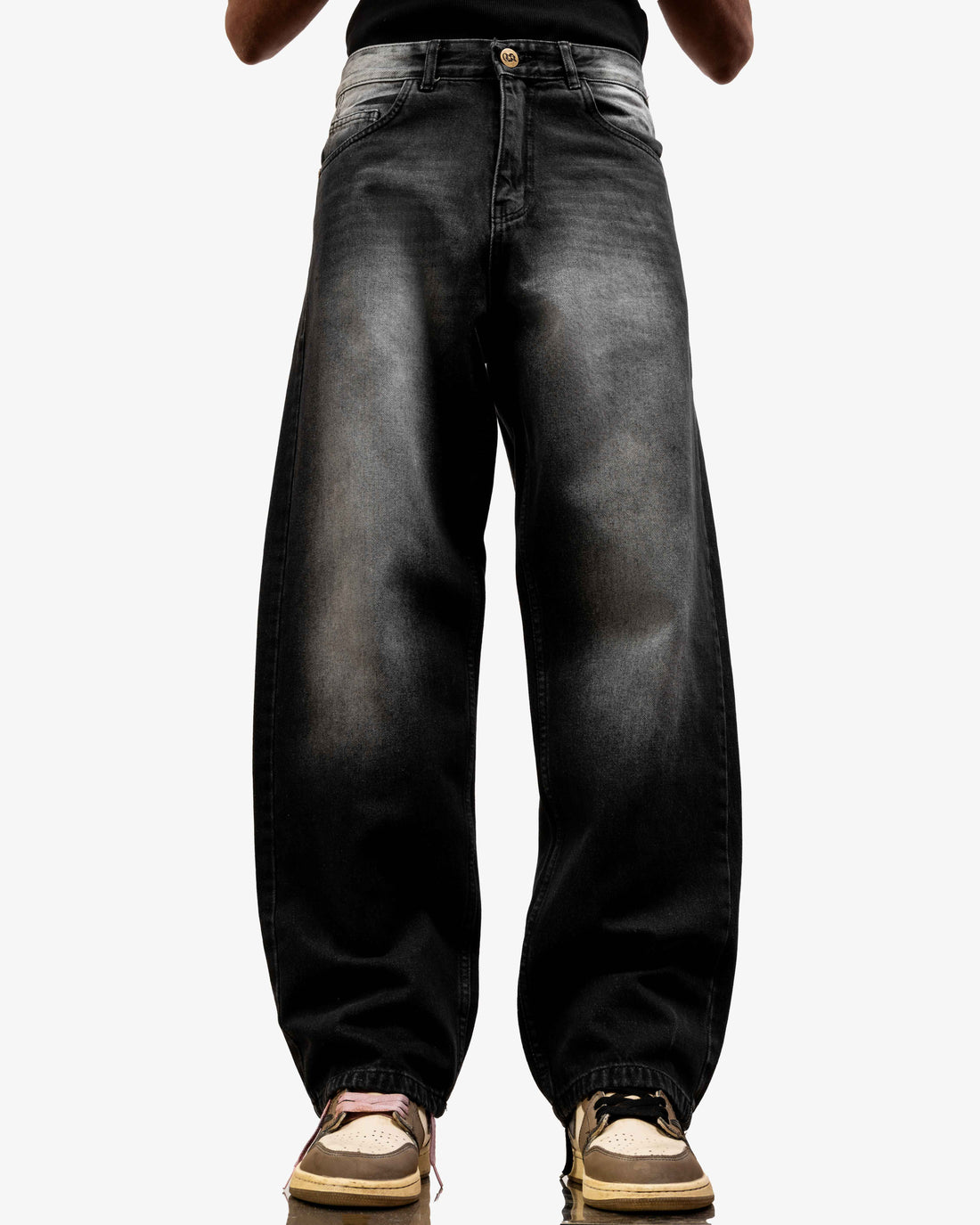 Extreme Fade Black Super Baggy Jeans