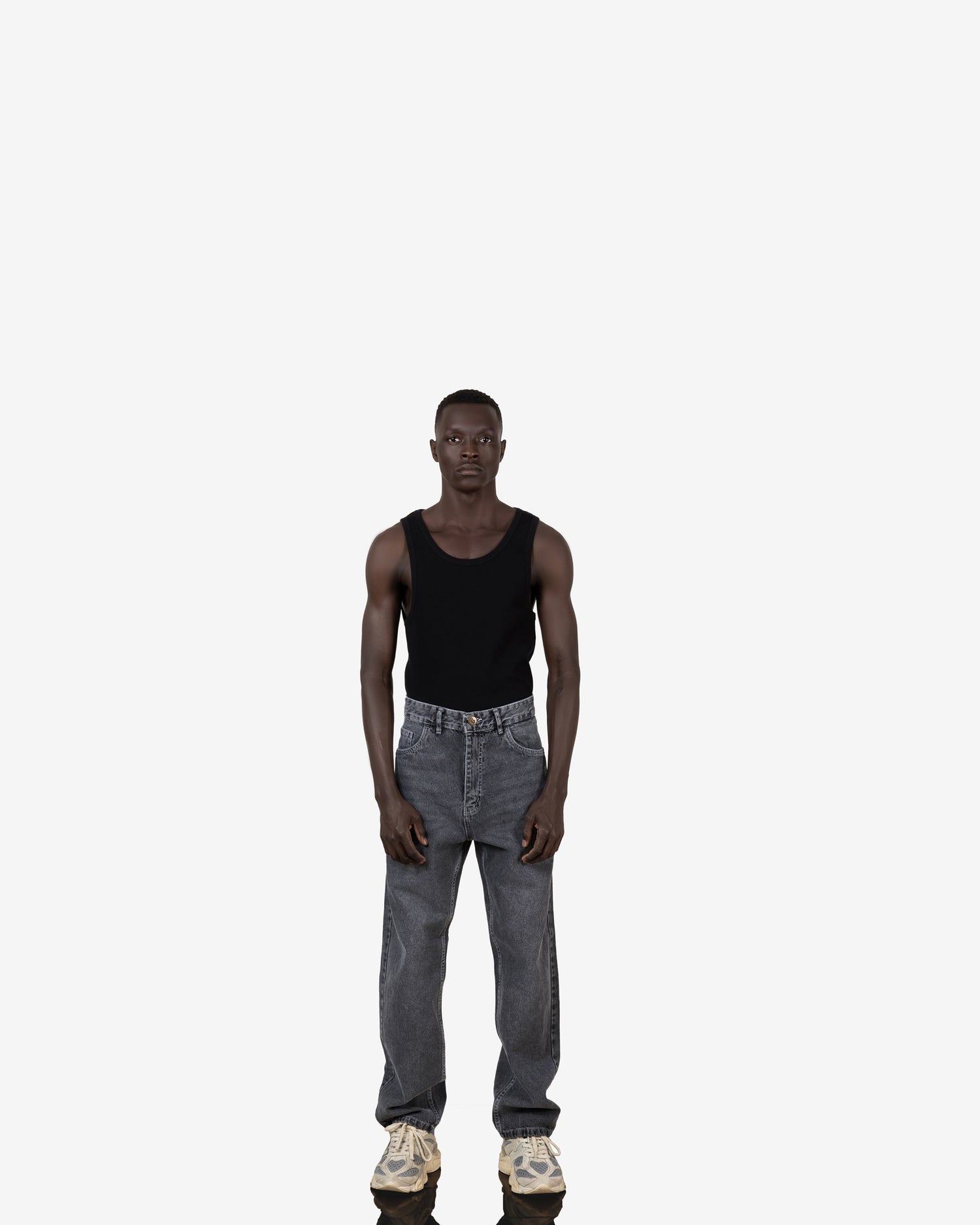 Streetwear Baggy Fit Jeans In Grey